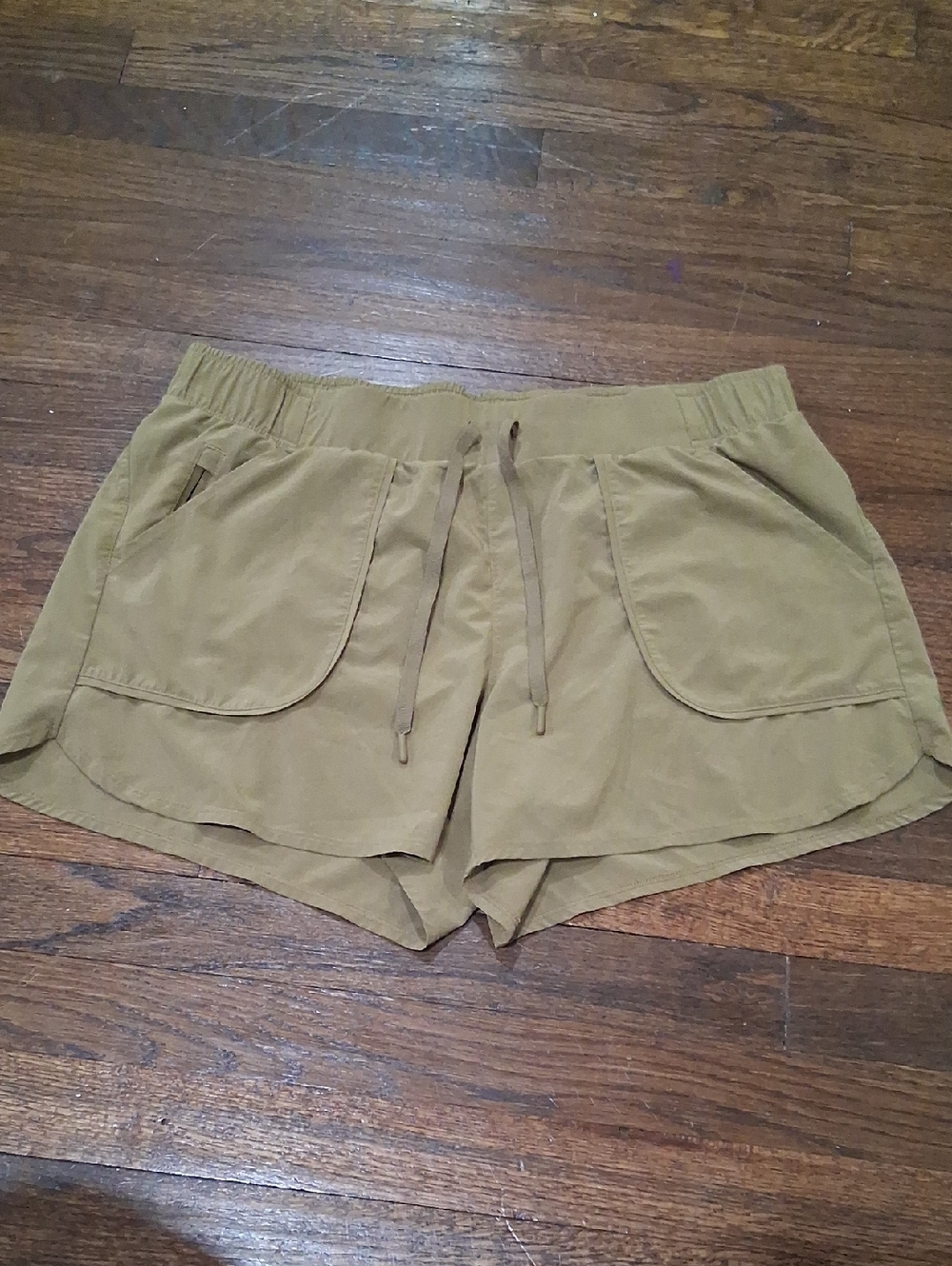 all in motion Olive Drawstring Athletic Shorts with Front Pockets
